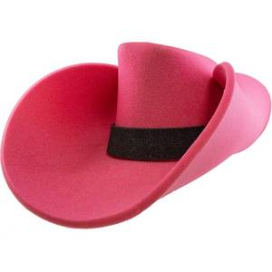 lot 7541 image: FUNSTITUTION Giant Foam Cowboy Hat - Oversized Huge Cowboy Hat - Silly, Crazy and Funny Pink Hats for Adults and Kids