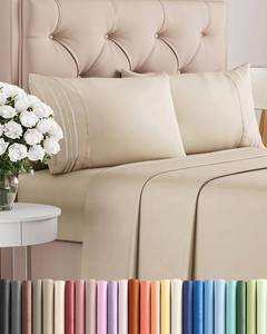 lot 7544 image: King Size 4 Piece Sheet Set - Comfy Breathable & Cooling Bed Sheets Set - Hotel Luxury Bedding for Women, Men, Kids, Teens, Boys & Girls - Deep Pockets, Ultra-Soft and Wrinkle Free - Oeko-Tex - Wheat