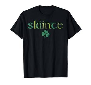 lot 7594 image: Slainte Happy St Patricks Day Lucky Shamrock Ireland Irish T-Shirt Green XL
