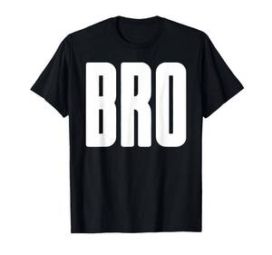 lot 7599 image: BRO T-Shirt - Big Little Buddy Friend Cool Fraternity Tee T-Shirt Green M