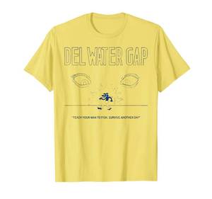 lot 7604 image: Del Water Gap Teach Your Man To Fish Survive Another Day T-Shirt Blue L