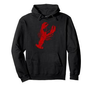lot 7615 image: Vintage Lobster Print - Lobster Pullover Hoodie M