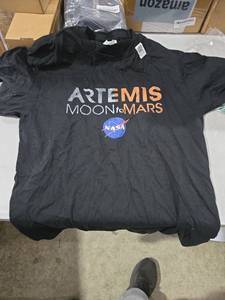 lot 7619 image: Major Future NASA Meatball T-Shirt - Unisex-Adults, Black, Short Sleeve, Small, Classic Fit, Cotton, Machine Wash M