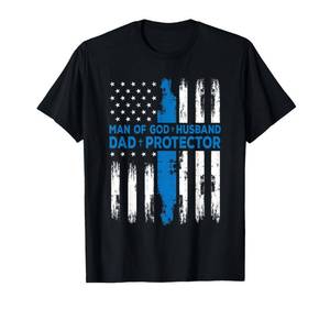 lot 7623 image: Jesus God Religious Man of God Husband Dad Protector T-Shirt L