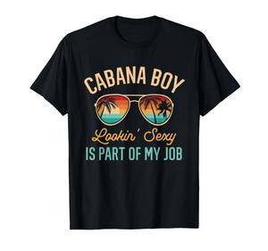 lot 7627 image: Cabana Boy Beach Bartender Sexy Cabana Boy T-Shirt 4XL