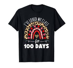 lot 7640 image: Ive Loved My Class For 100 Days Rainbow Valentine Teacher T-Shirt XL