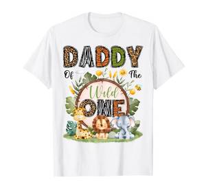 lot 7642 image: Daddy Of The Wild One 1St Birthday Boy Safari Jungle T-Shirt L