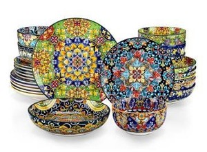 lot 1032 image: vancasso 24 Pieces Dinnerware Sets, Plates and Bowls Set,