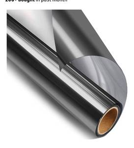 lot 1033 image: STATINT Reflective Window Film Privacy One Way Window Tint Heat Control Sun UV Blocking Static Cling for Home Office Living Room, Black-Silver, 35.4 Inch X 6.5 Feet