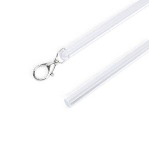 lot 2048 image: 2 Pack Curtain Pull Rod with Metal Snap Invisible Clear Curtain Push Wand for Drapery and Grommet Curtains 12 Inch Wide (Acrylic, 40 Inch)