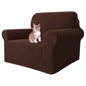 lot 2076 image: MAXIJIN Stretch Chair Cover Chair Slipcovers with Arms, 1-Piece Couch Sofa Chair Covers for Living Room, Non Slip Armchair Cover (31-46) Furniture Protector Dogs Pet Friendly (Chair, Coffee)