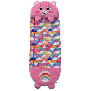lot 2083 image: Happy Nappers Care Bears Sleep Sack Medium - Cheer Bear - 54 x 20, 2-in-1 Plush Character Opens Into Sleeping Bag, Soft Nap & Play Animal, Kids 3
