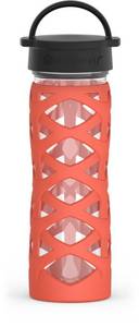 lot 2104 image: LIFEFACTORY 16oz Bottle Classic Cap Helix Golden Gate Orange