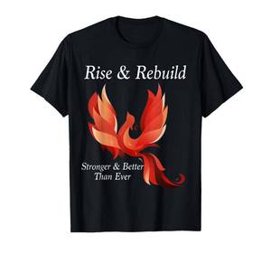 lot 2124 image: Rise and Rebuild Phoenix Bird Firebird Shirt XXL  yellow