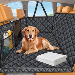 lot 2132 image: URPOWER Hard Bottom Dog Car Seat Cover for Pets 100% Waterproof Seat Cover Hammock 600D Heavy Duty Scratch Proof Nonslip Durable Soft Back Seat Covers for Cars Trucks and SUVs