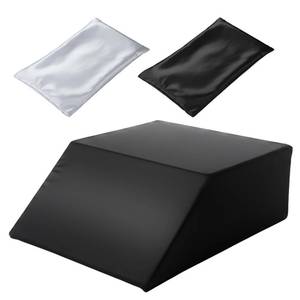 lot 2142 image: Mindsoft 2 Pcs Satin Wedge Pillow Case Covers Leg Silky and Smooth Bed Wedge Pillow Covers with Zipper Machine Washable(Black,Gray,Universal Style)