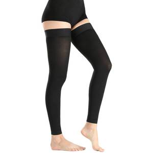 lot 2152 image: BURLWAY Footless Thigh High Medical Compression Stockings For Women & Men,20-30 mmHg Thigh High Compression Socks,Firm Graduated Support Hose with Silicone Dot Band-Ideal for Varicose Veins(1Pair)