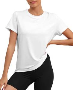 lot 2165 image: KevaMolly White Workout Tops for Women UPF50 Breathable Loose Fit Yoga T Shirts Short Sleeve Running Gym Athletic Tee Top S