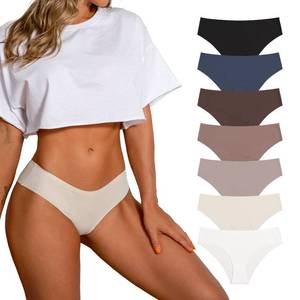 lot 2179 image: SHARICCA Women Seamless Cheeky Bikini No Show Panties Ladies Invisible Breathable Hipster Soft Stretch Underwear 7 Pack (7P11,L)