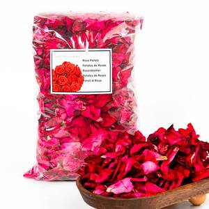 lot 2182 image: Fortunate Flowers 16oz450g Dried Rose Petals Bulk for Wedding, 80 Cups Red Fresh Real Dry Rose Petals Dried Flower Petals Bulk for Bath, Confetti, Flower Girl, Bridal Shower, Roses Petals Decoration