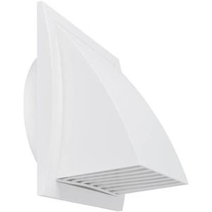 lot 2194 image: Repa Market 6 Inch White Dryer Vent Hood - Duct Cover for Walls - ABS Plastic Protection Hood With Rain Cover and Backdraft Damper - Exhaust and Dryer Vent Covers for Indoor & Outdoor Use