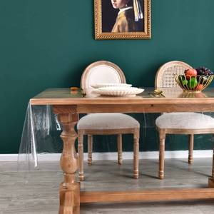 lot 2197 image: Romanstile 100% Waterproof Clear Plastic Tablecloth, Vinyl Rectangle PVC Table Cloths Protector Spill Oil Proof Wipe Clean Transparent Table Cover for DiningCampingParties - 54 x 78, Crystal Clear