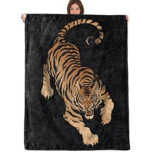 lot 2214 image: RQTWC Tiger Throw Blanket Gifts for Boys Girls Kids Adults, Animal Theme Flannel Blankets for Travel Sofa Living Room Decor 50X60