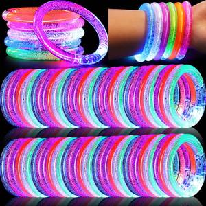 lot 2220 image: CLRBEATTY 80 Pack LED Bracelets,6 Color Glow Bracelet Glow in The Dark Bracelets,Flashing Light Up Bracelet for Adults,Glow Stick Bracelet for Concerts Festivals Carnival Rave Neon Party Supplies