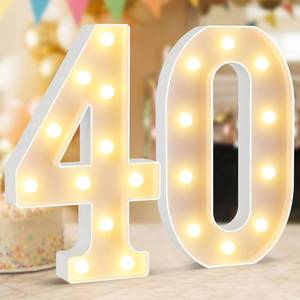 lot 2221 image: 40th Birthday Decorations,12.6 Inch Marquee Numbers for 40th Wedding Anniversary Decorations,Light Up Numbers 40 Sign for Party Backdrop Wall,Table Decoration,Upgraded Large Size Number 40