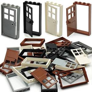 lot 2233 image: ZHX 40PCS Doors and Frame Building Block Toys for MOC Creative House Brick Accessories Compatible with Classic Bricks Building Toy for Kids(20 Set)