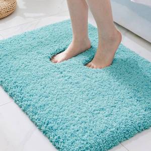 lot 2237 image: ILANGO Teal Bathroom Rugs 24 X 17 Small Non Slip &amp Super Absorbent Extra Thick Soft, Washable Bath Mat for Floor, Microfiber Plush Shaggy Bath Rug with Rubber for Bathtub Shower Room Sink
