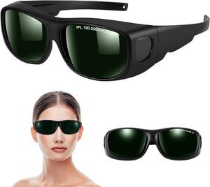 lot 2251 image: IPL Laser Safety Glasses for Hair Removal, 190-2000nm Eye Protection, OD 4 Protective Goggles for Laser Hair Removal Devices, Lightweight Comfortable Fit