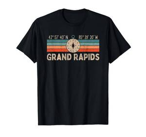 lot 2279 image: Vintage Grand Rapids Compass Retro Michigan T-Shirt medium green
