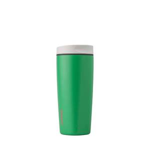lot 2283 image: Owala SmoothSip Slider Insulated Stainless Steel Coffee Tumbler, Reusable Iced Coffee Cup, Hot Coffee Travel Mug, BPA Free 20 oz, GreyGreen (Sour Apple)