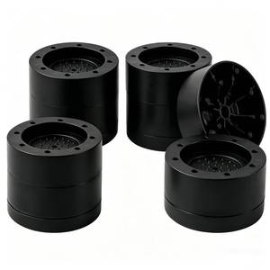 lot 2294 image: Kvoike Bed Risers Adjustable Furniture Risers Heavy Duty Lifts Height 2 Inch, Round Bed Lifts Risers for Desk Table Couch Chair Sofa (Set of 4) (Black)