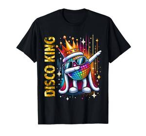 lot 2305 image: Disco King Vintage 70s 80s Dance Parties Disco Ball Dabbing T-Shirt XS