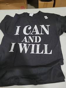lot 2322 image: I Can and I Will, Inspiring, Positive Quotes T-Shirt medium