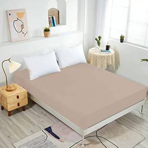 lot 2332 image: NHNHN Fitted Sheet-Deep Pockets-Soft Microfiber-Easy Care-Shrinkage and Fade Resistant-Fitted Sheets Queen Size for Girl Woman Teens Kids-Only 1 Fitted Sheet Queen Beige