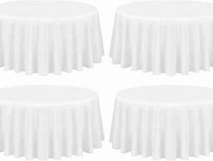 lot 2034 image: Table cloth 120 Round  cream 4Pack