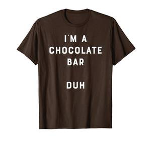 lot 2385 image: Easy Halloween Costume Chocolate Bar Funny DIY Outfit T-Shirt Large