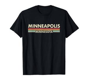 lot 2388 image: Minneapolis - Minnesota - Vintage  Retro Stripes - Classic T-Shirt medium white