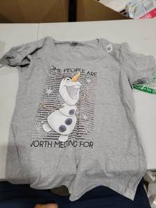 lot 2396 image: Disney Frozen Olaf T-Shirt Size XL