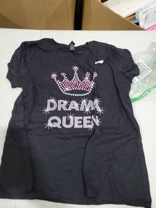 lot 2398 image: Drama Queen Rhinestone Crown T-Shirt Womens Large