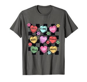 lot 2399 image: Spanish Valentine Conversation Hearts Feliz San Valent�n T-Shirt XXL pink