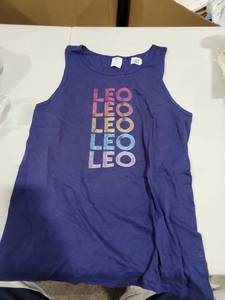 lot 2405 image: Port & Company Leo Rainbow Text Tank Top Small