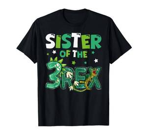 lot 2430 image: Sister of The Three Rex Birthday Dinosaur Family Matching T-Shirt Large