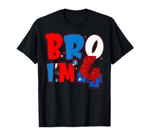 lot 2433 image: Bro Im 4 Spider Theme Party Boy Birthday 4th Years Old T-Shirt 4T