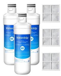 lot 2455 image: Waterdrop ADQ747935 LT1000PC Replacement for LG� LT1000P�PCPCS ThinQ� Refrigerator Water Filter, LFXS26973S, LMXS28626S, LMWS27626S, LFXS28596S, ADQ74793501 and LT120F�, 3 Combo