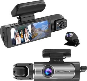 lot 463 image: Dashcam Front and Rear Inside,Car Camera Dash Cam for Cars,Driving Recorder with IR Night Vision,Loop Recording,Wide Angle Lens,3.16 Inch IPS Screen,Parking Mode (Silver Gray)