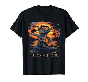 lot 2478 image: Florida Vacation Cute Alligator T-Shirt XL yellow